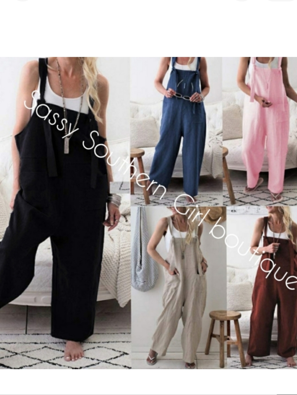 Black Overall Dungaree Jumpsuit